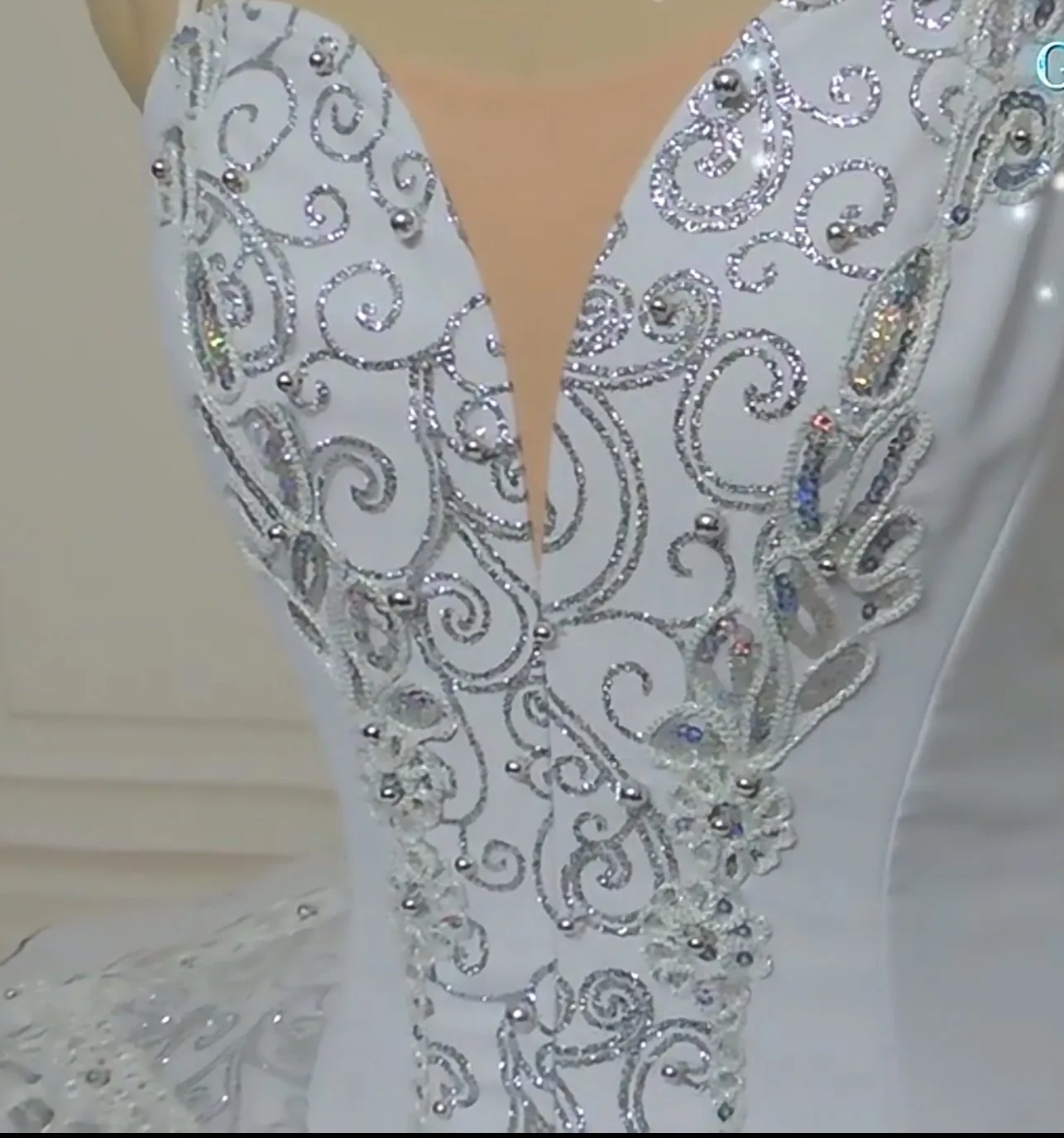 Sliver bodice in snow flake tutu