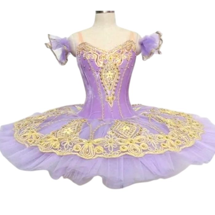 Mauve velvet and gold tutu