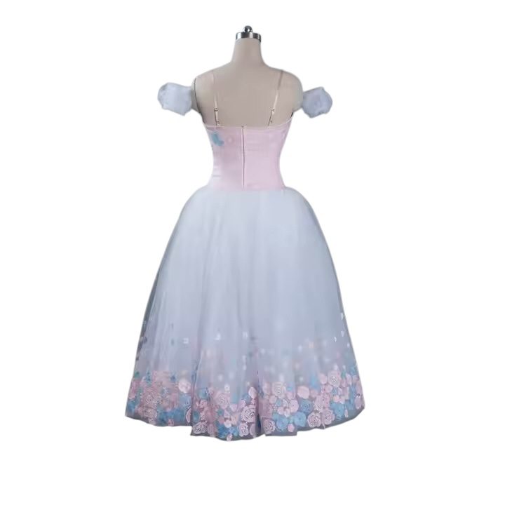 White and Flowers Romantic Tutu - Image 3