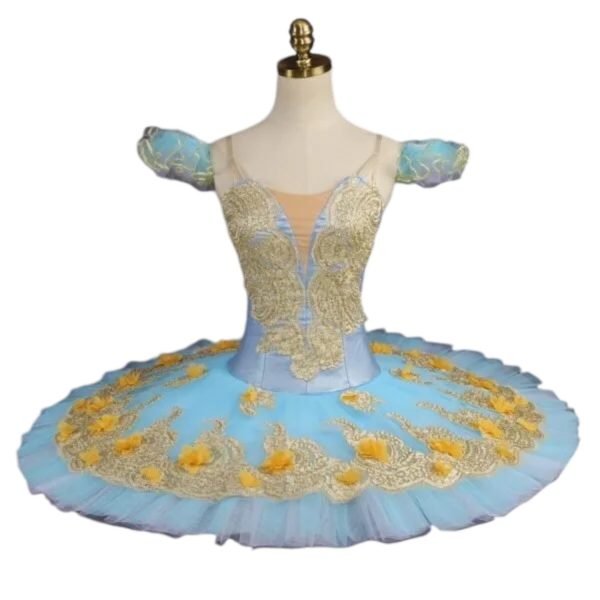 Pale blue with yellow flowers tutu