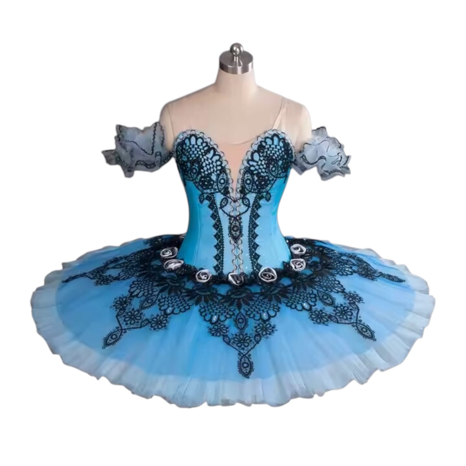 Blue lace tutu back