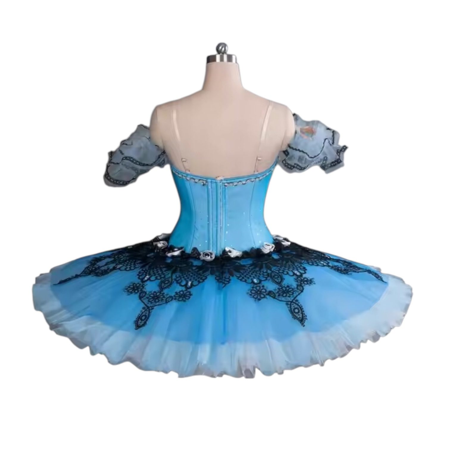 Blue lace tutu back