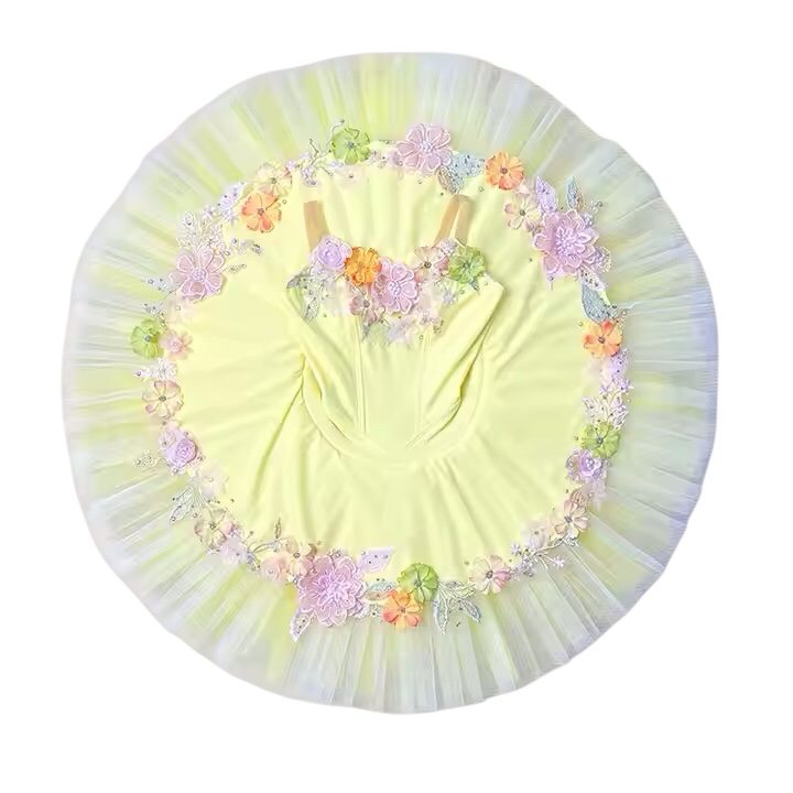 Yellow Stretch Ballet Tutu - Image 4