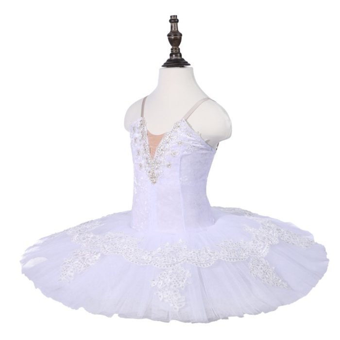 Girls White Stretch Tutu (GT09)