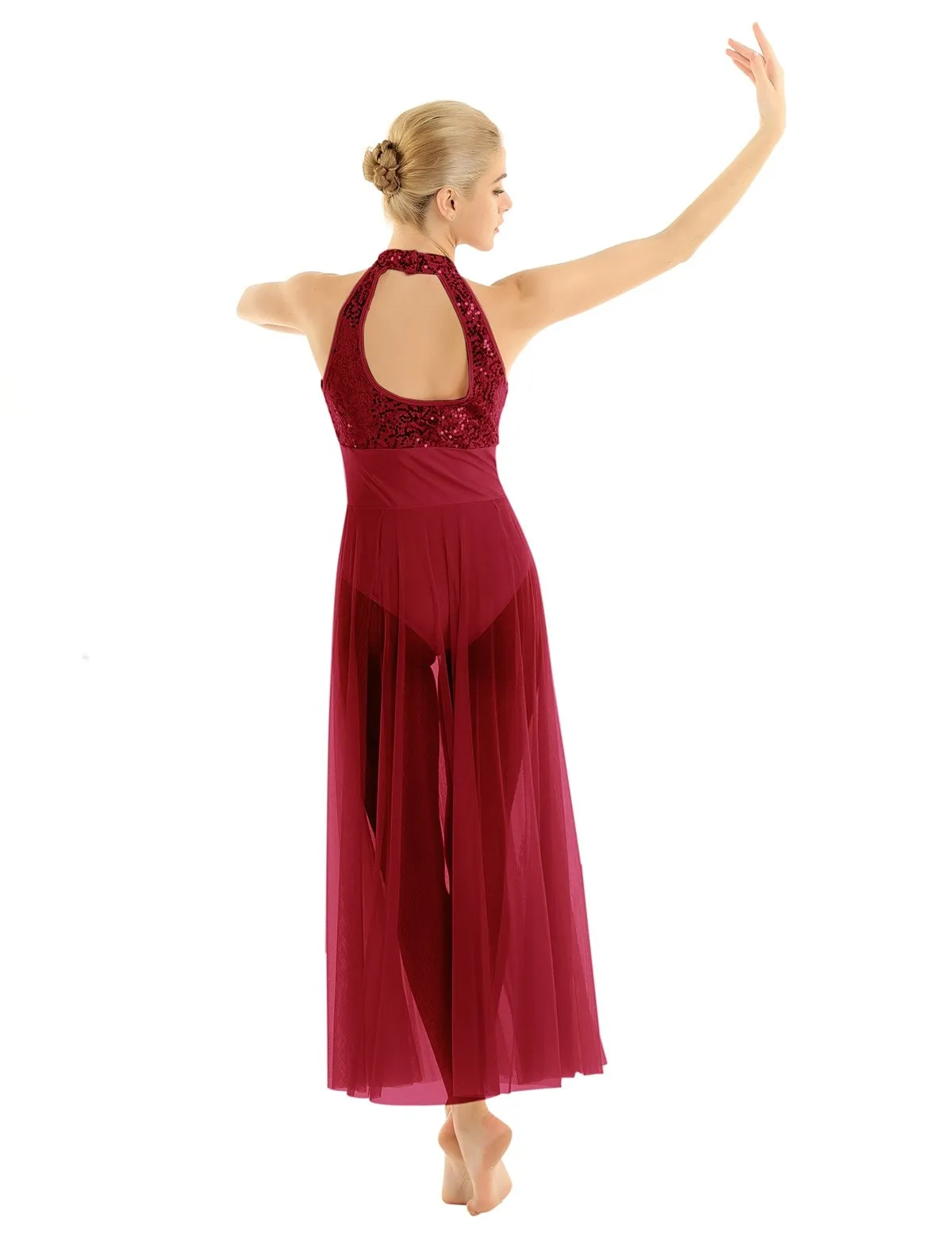 Red Contemporary Dance Costumes - Image 3