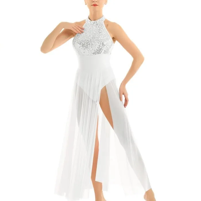 White Chiffon Dance Costume