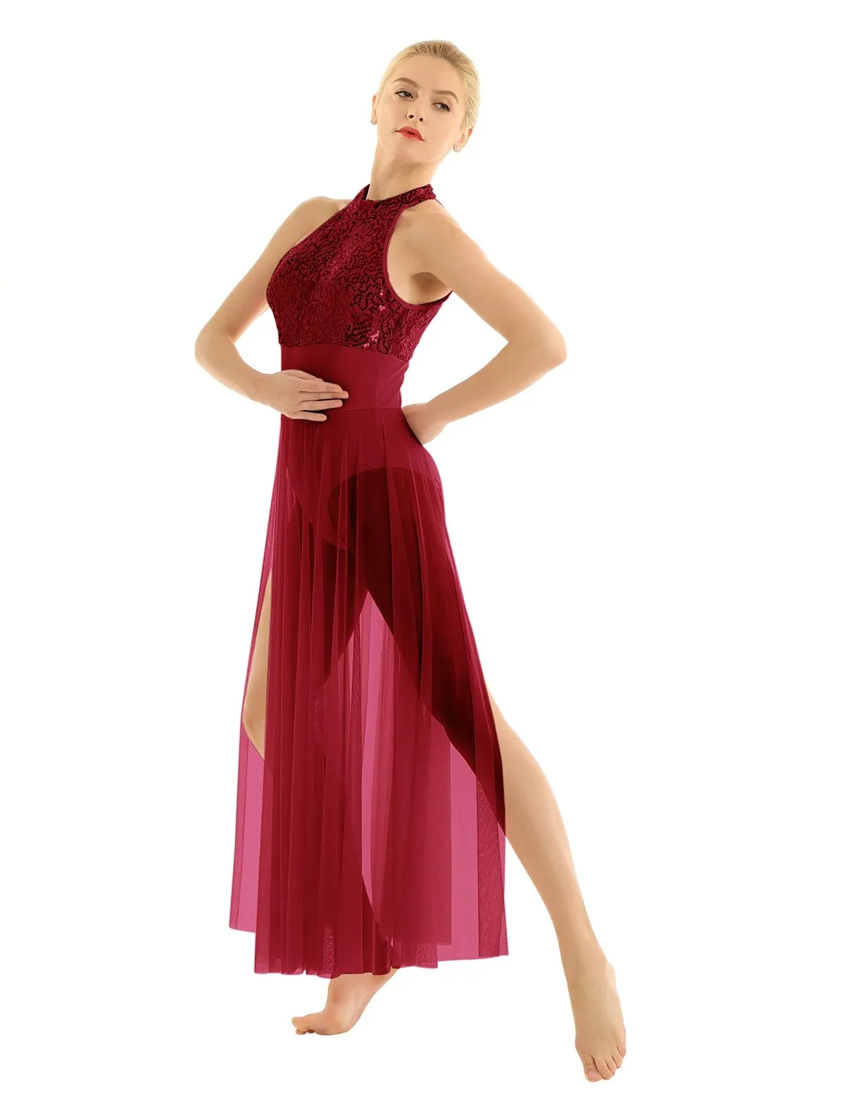 Red Contemporary Dance Costume