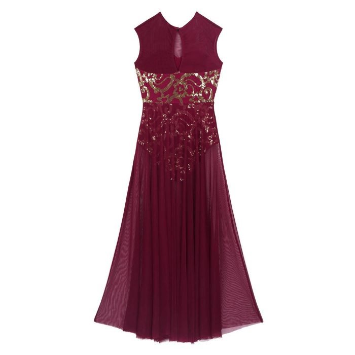 Wine Red Dance Costume - Image 3