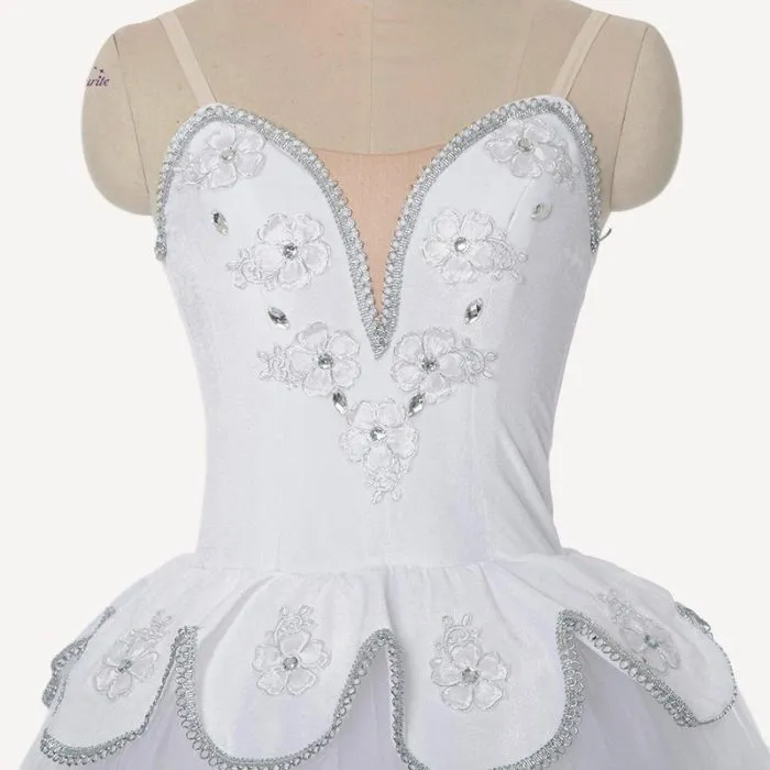 Long White Ballet Tutu - Image 4
