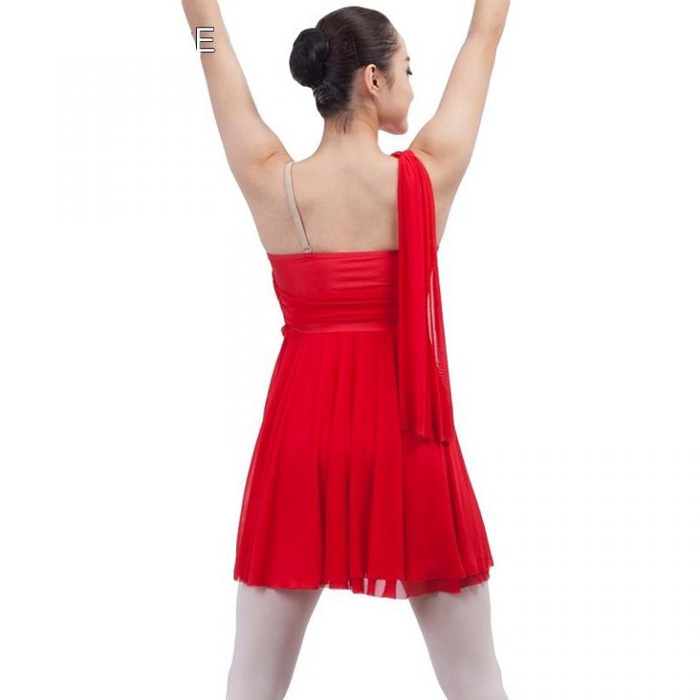 Red Dance Costume Twirling Ballerinas Contempory dance outfit