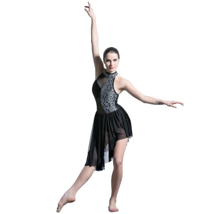 Black Mesh Dance Costume - Image 3