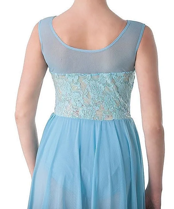 Blue Lyrical Dance Costume - Image 4