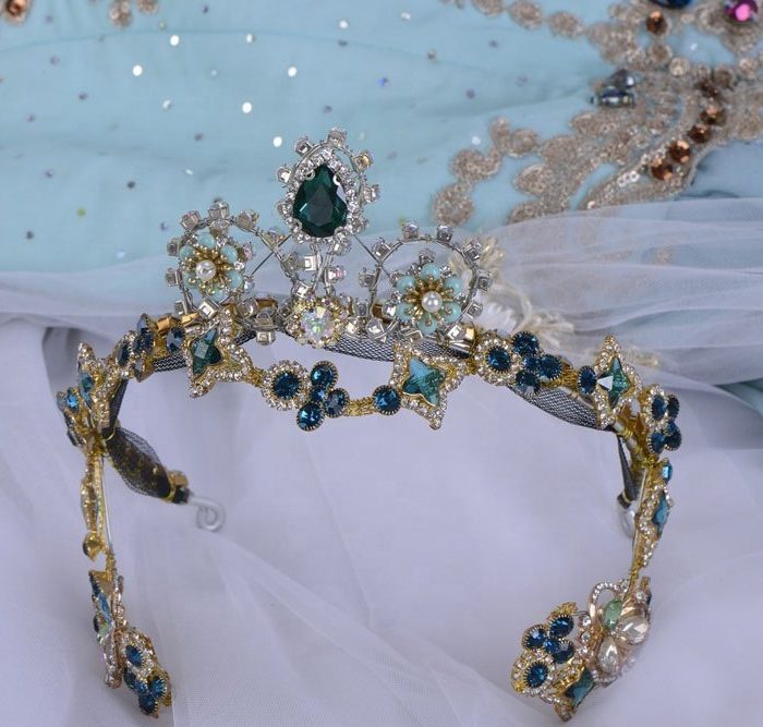 Gold Emerald Ballet Tiara - Image 4