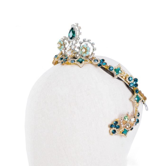 Gold Emerald Ballet Tiara