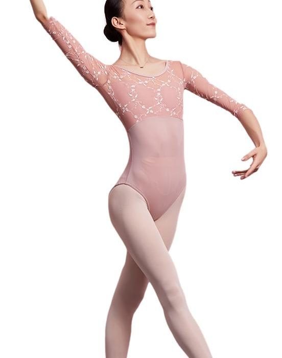 Pink Mesh Top Leotard - Image 4