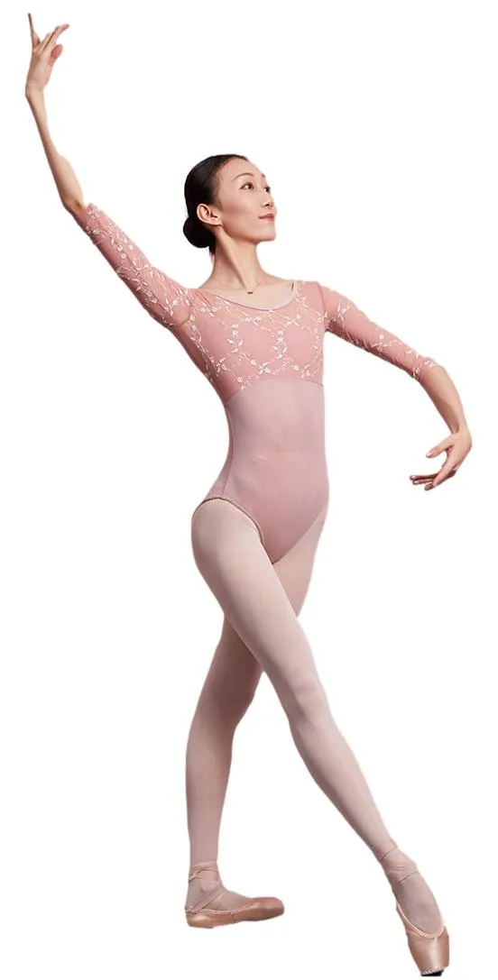 Pink Mesh Top Leotard - Image 4