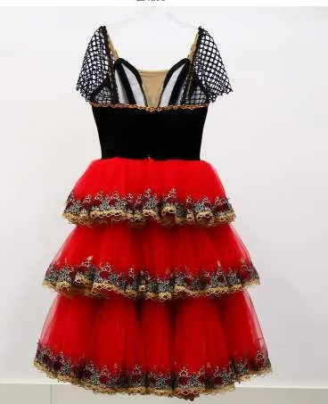 Red Spanish romantic tutu
