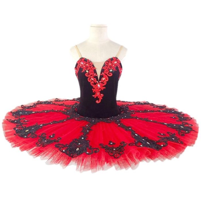 Don Quixote Costume, a black and red ballet tutu for sale