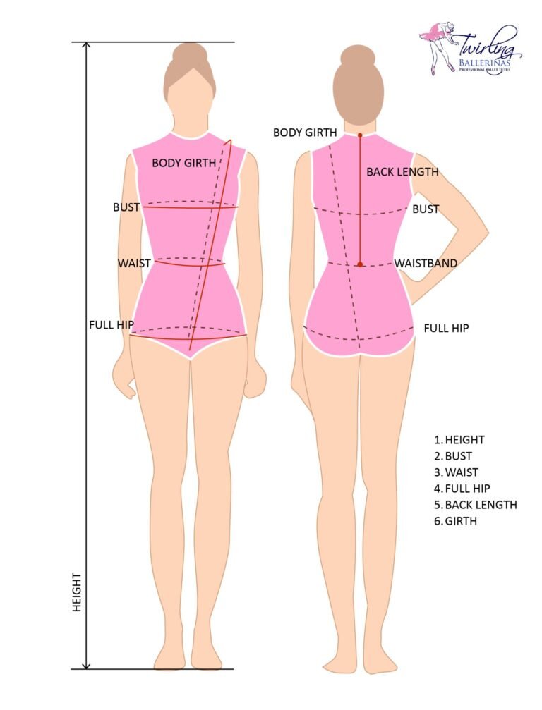Basque Size Chart Measuring Guide | Twirling Ballerinas